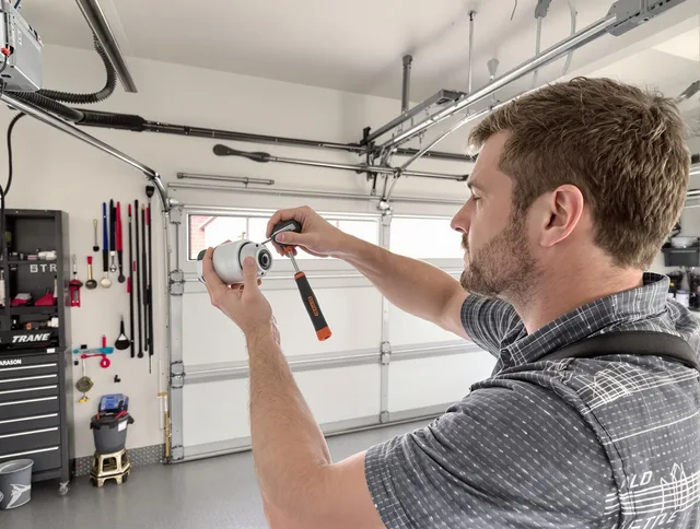 Garage door opener repair service by Bedford Heights Garage Door Repair in Bedford Heights