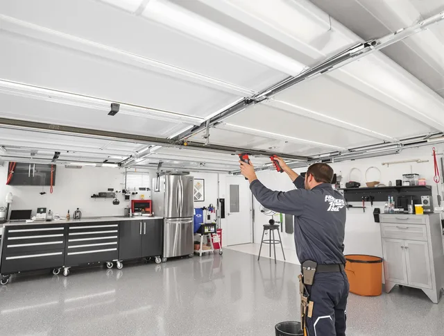 Overhead garage door repair service by Bedford Heights Garage Door Repair in Bedford Heights