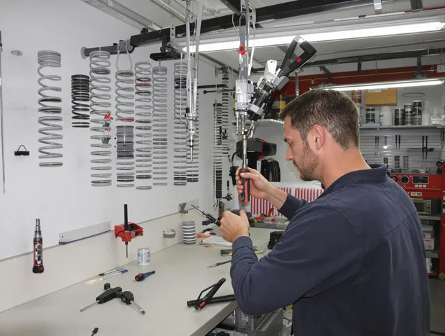 Bedford Heights Garage Door Repair safety certified technician performing precision spring replacement in Bedford Heights